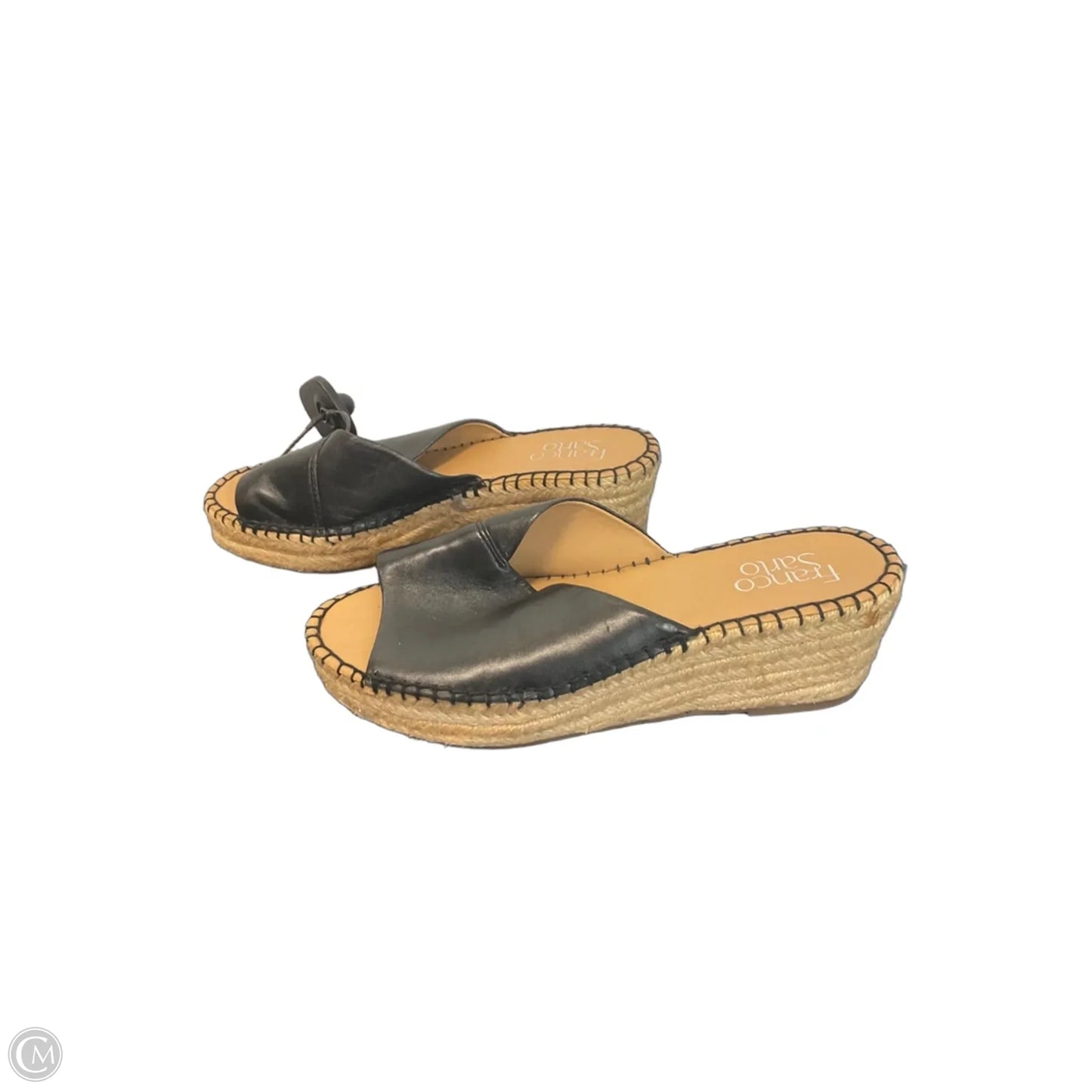 Sandals Heels Wedge By Franco Sarto In Black, Size: 6.5