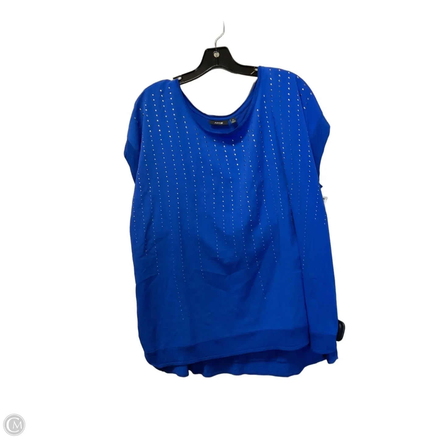 Top Short Sleeve By Apt 9 In Blue, Size: Xl