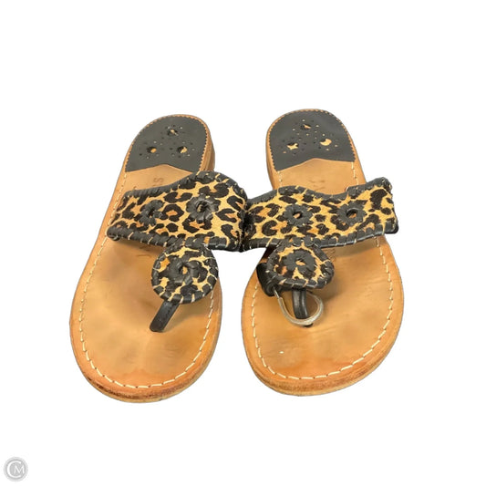 Sandals Flip Flops By Jack Rogers In Animal Print, Size: 7.5