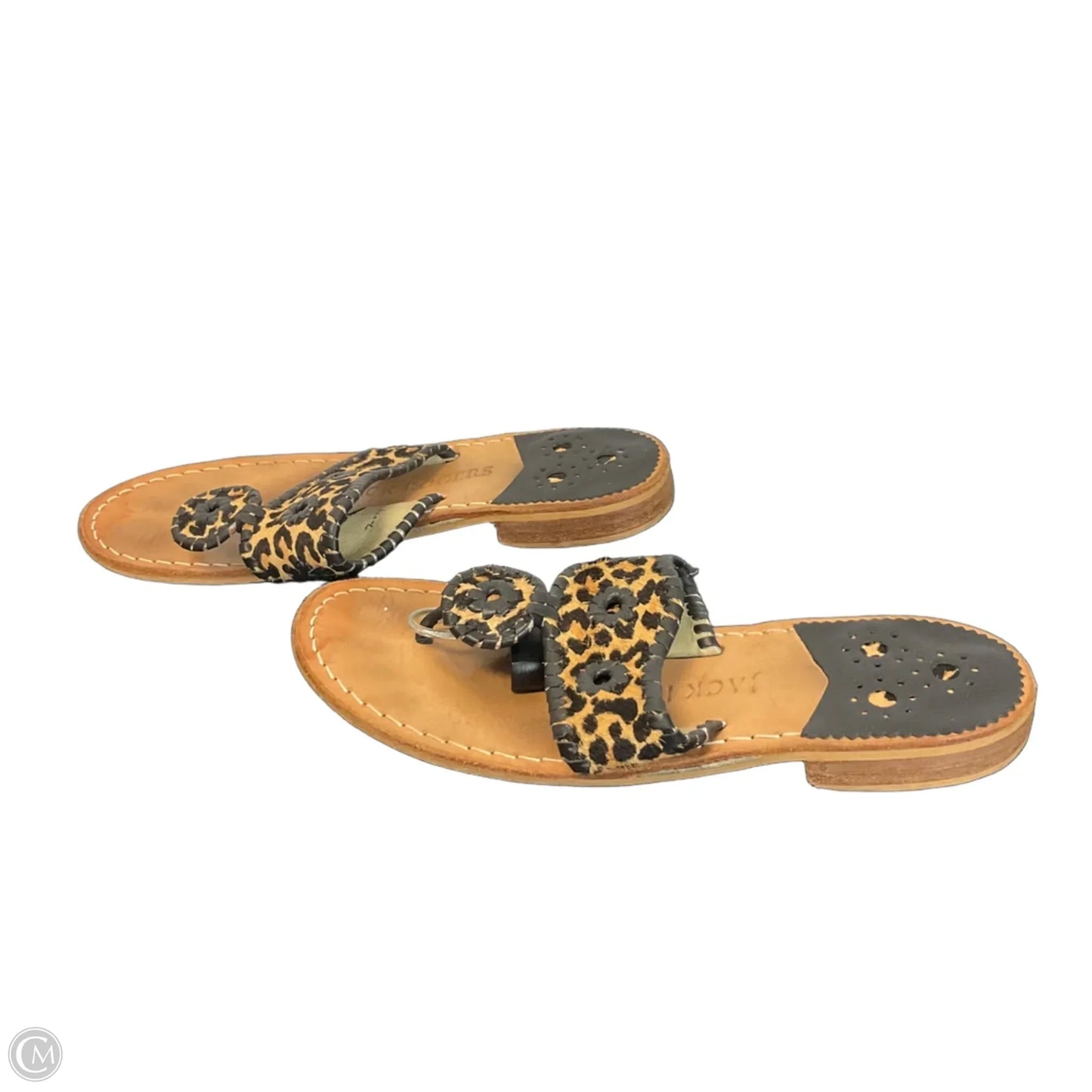 Sandals Flip Flops By Jack Rogers In Animal Print, Size: 7.5