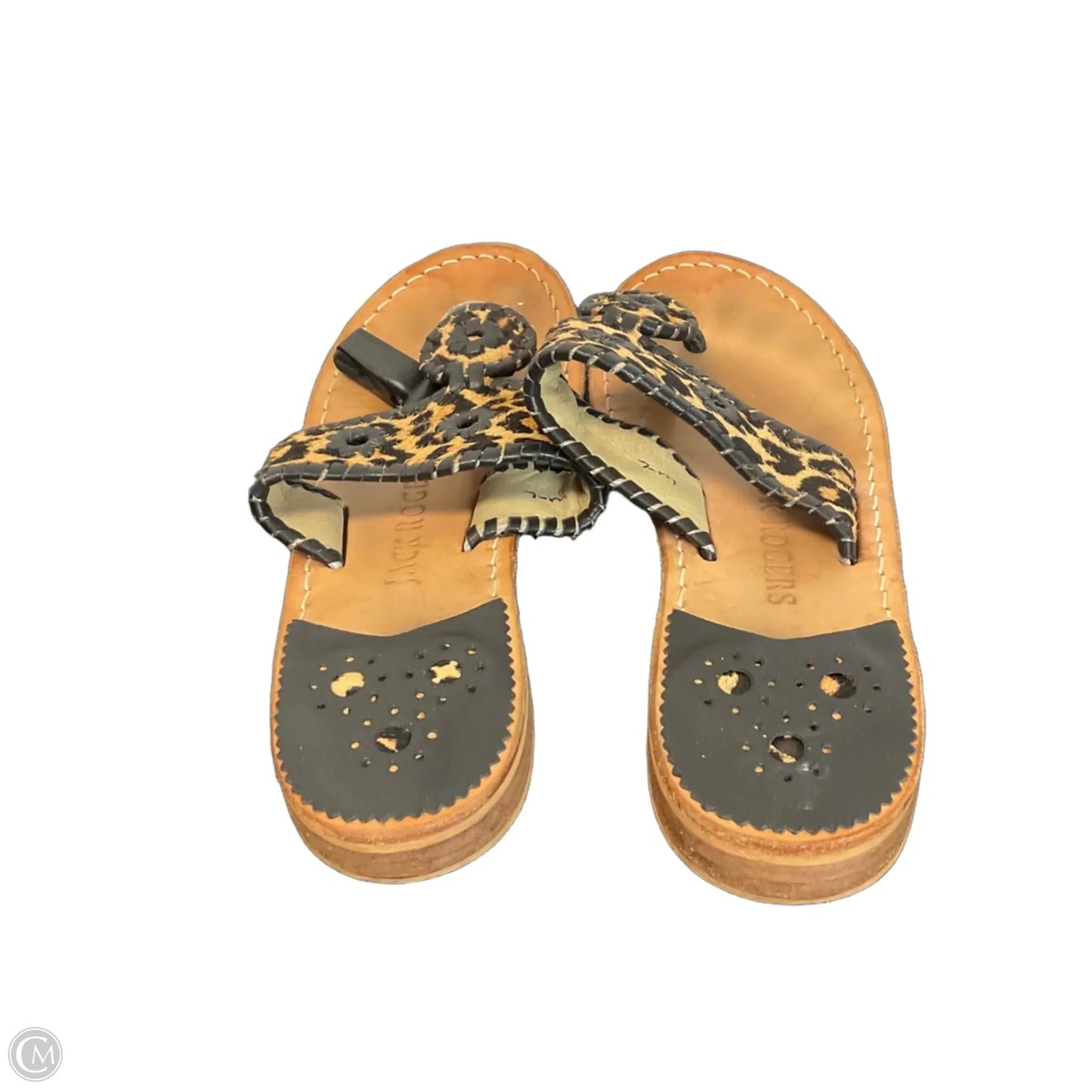 Sandals Flip Flops By Jack Rogers In Animal Print, Size: 7.5