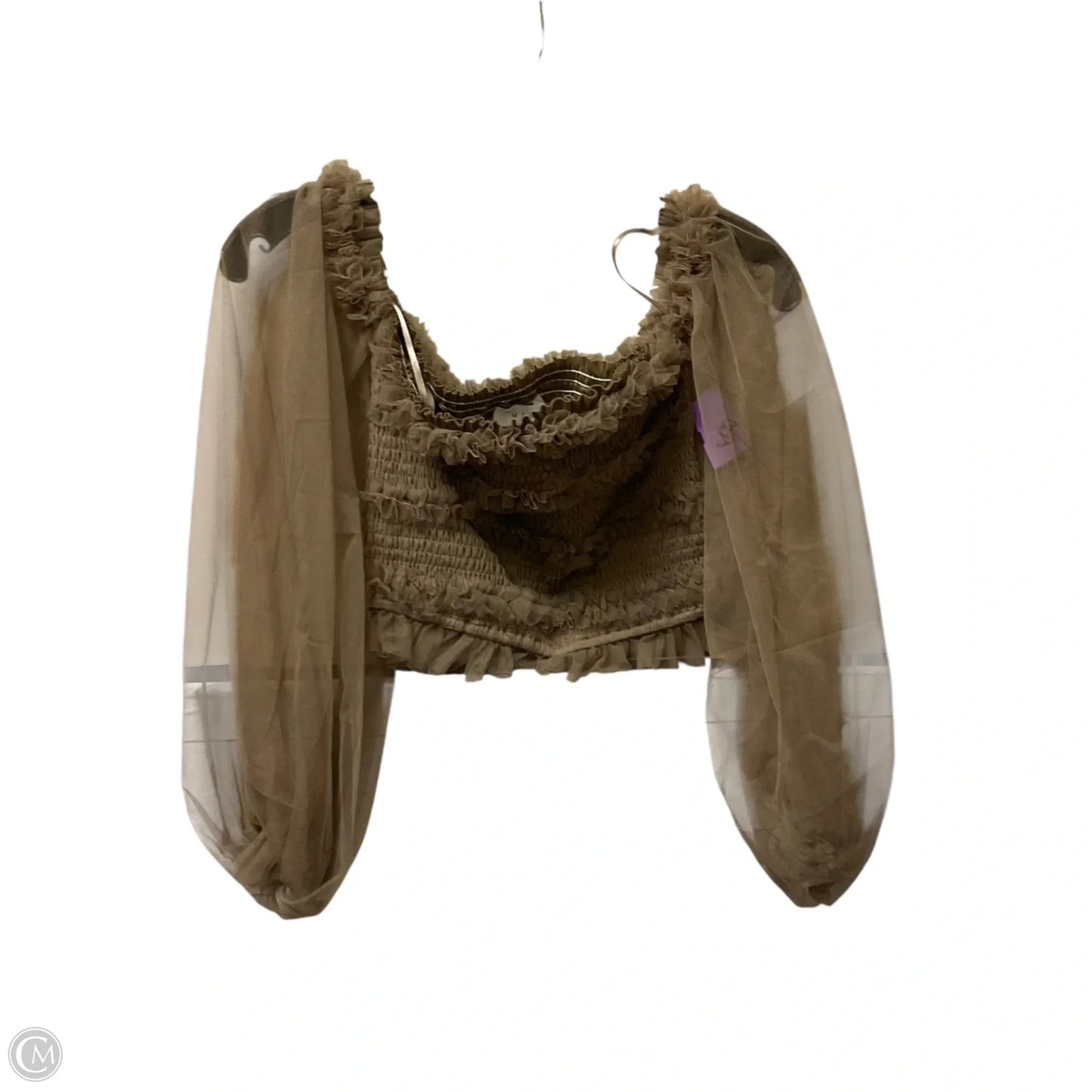 Top Long Sleeve By Mable In Brown, Size: S