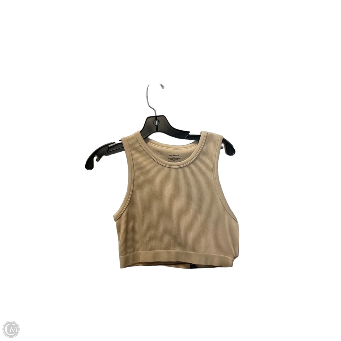 Top Sleeveless Basic By Ambiance Apparel In Tan, Size: M