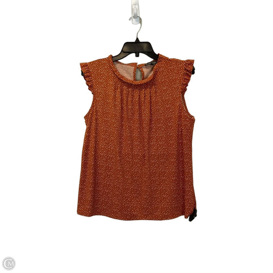 Top Sleeveless By Adrianna Papell In Orange, Size: M