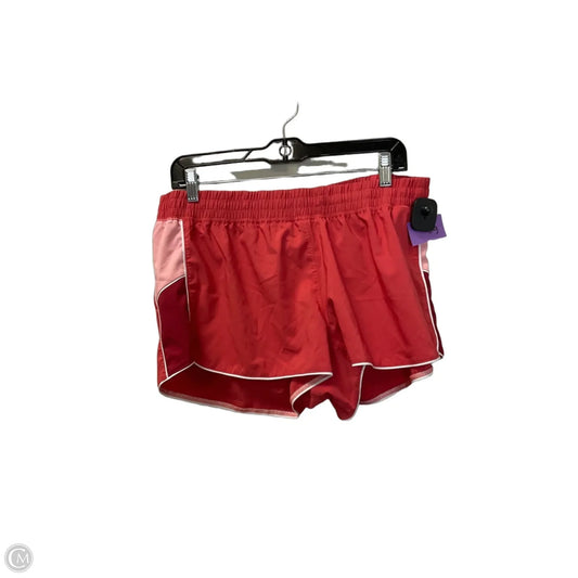 Athletic Shorts By Adidas In Pink & Red, Size: L