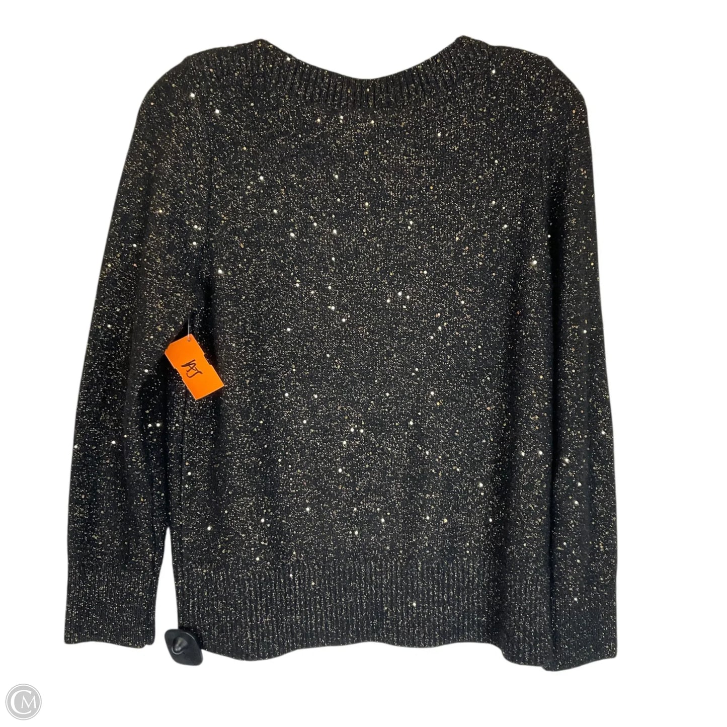 Top Long Sleeve By Loft In Black & Gold, Size: S
