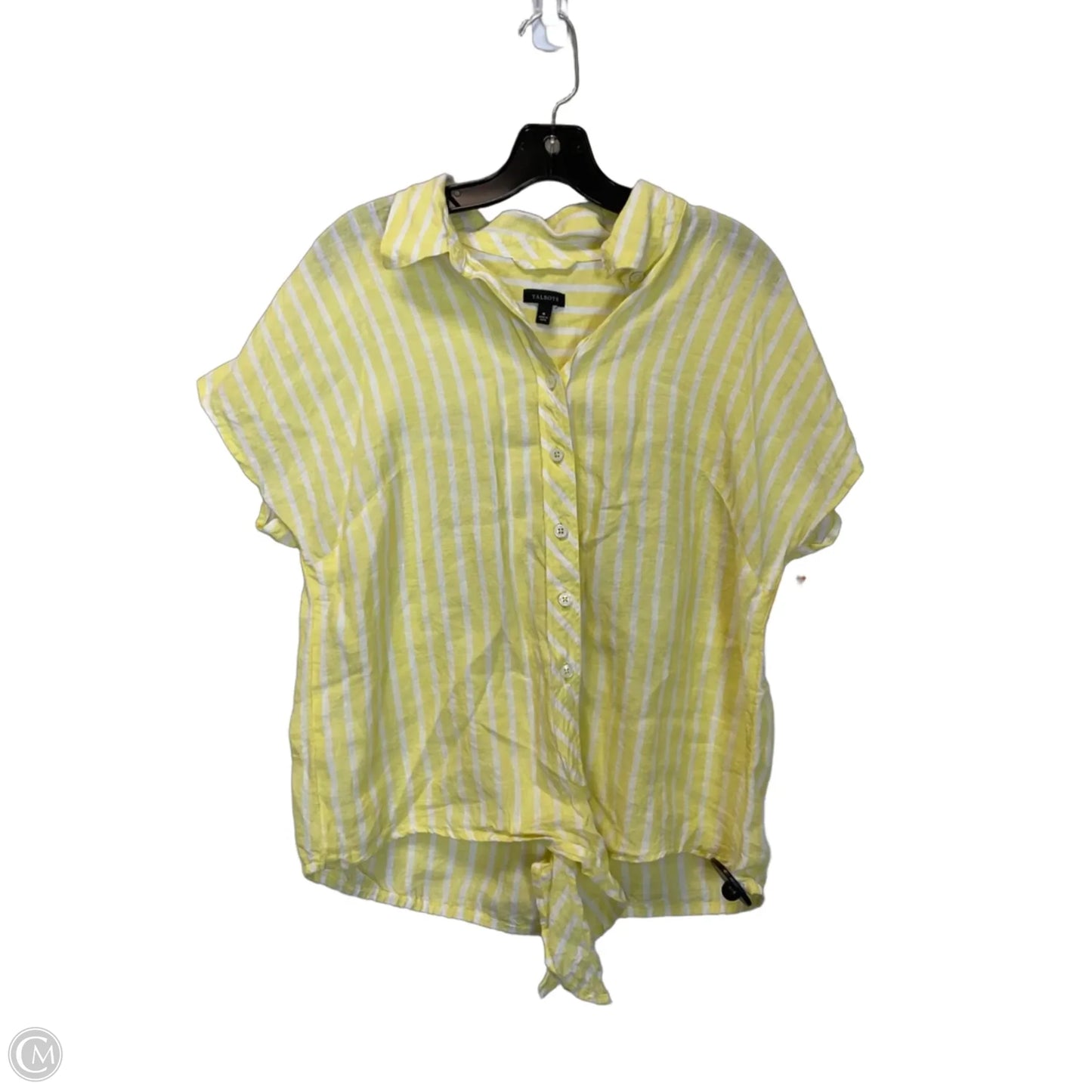 Top Short Sleeve By Talbots In Yellow, Size: M