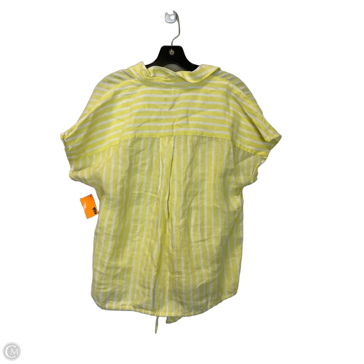 Top Short Sleeve By Talbots In Yellow, Size: M