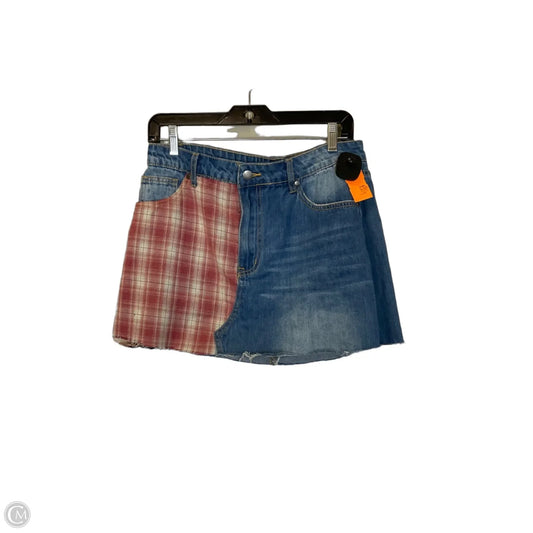 Skirt Mini & Short By Easel In Blue Denim, Size: L