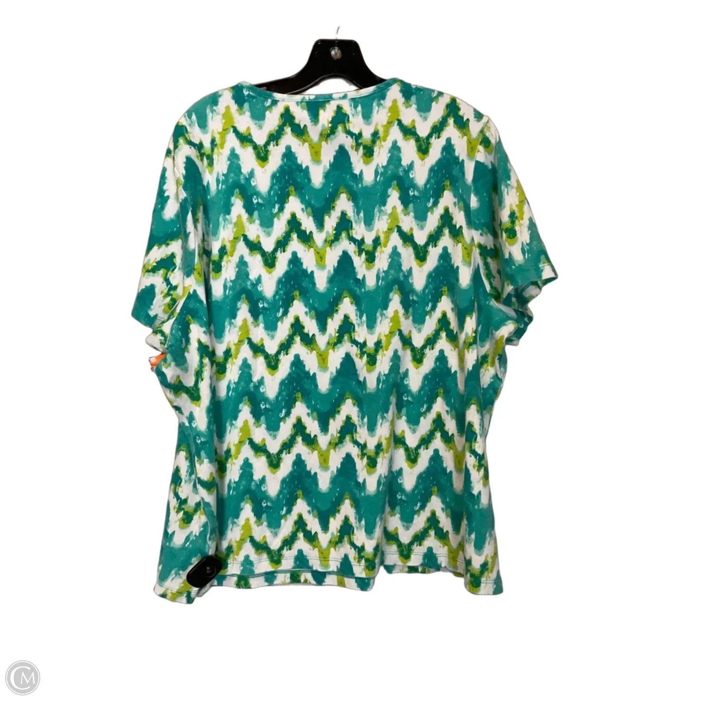 Top Short Sleeve Basic By Kim Rogers In Green, Size: 3x
