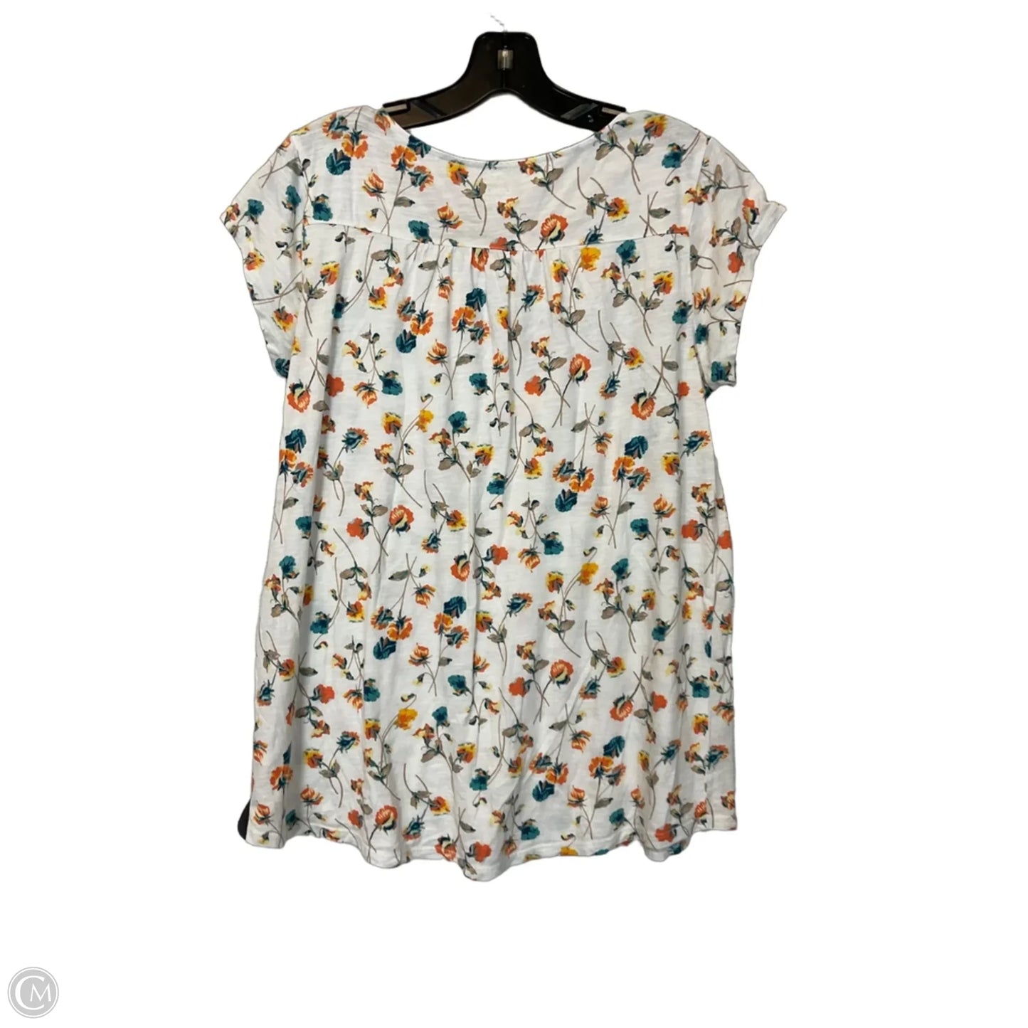 Top Short Sleeve By Lands End In White, Size: M
