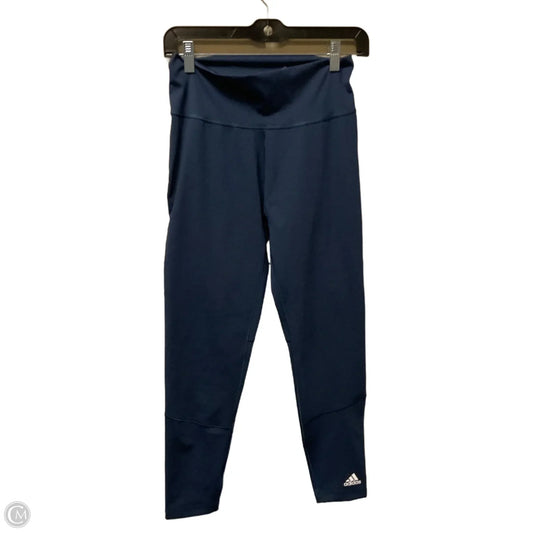Athletic Leggings By Adidas In Blue, Size: M