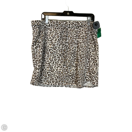 Skirt Mini & Short By Nine West Apparel In Animal Print, Size: Xl