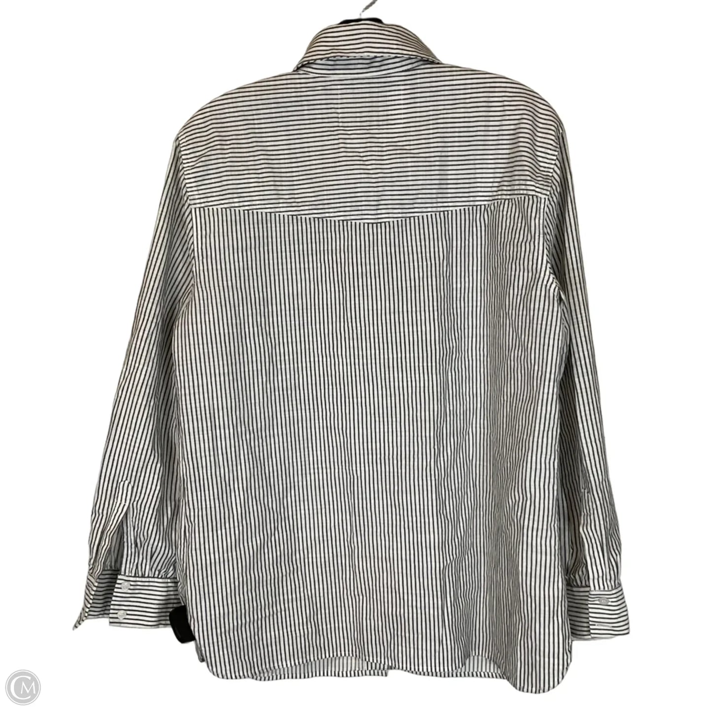 Top Long Sleeve Designer By Karl Lagerfeld In Striped Pattern, Size: S