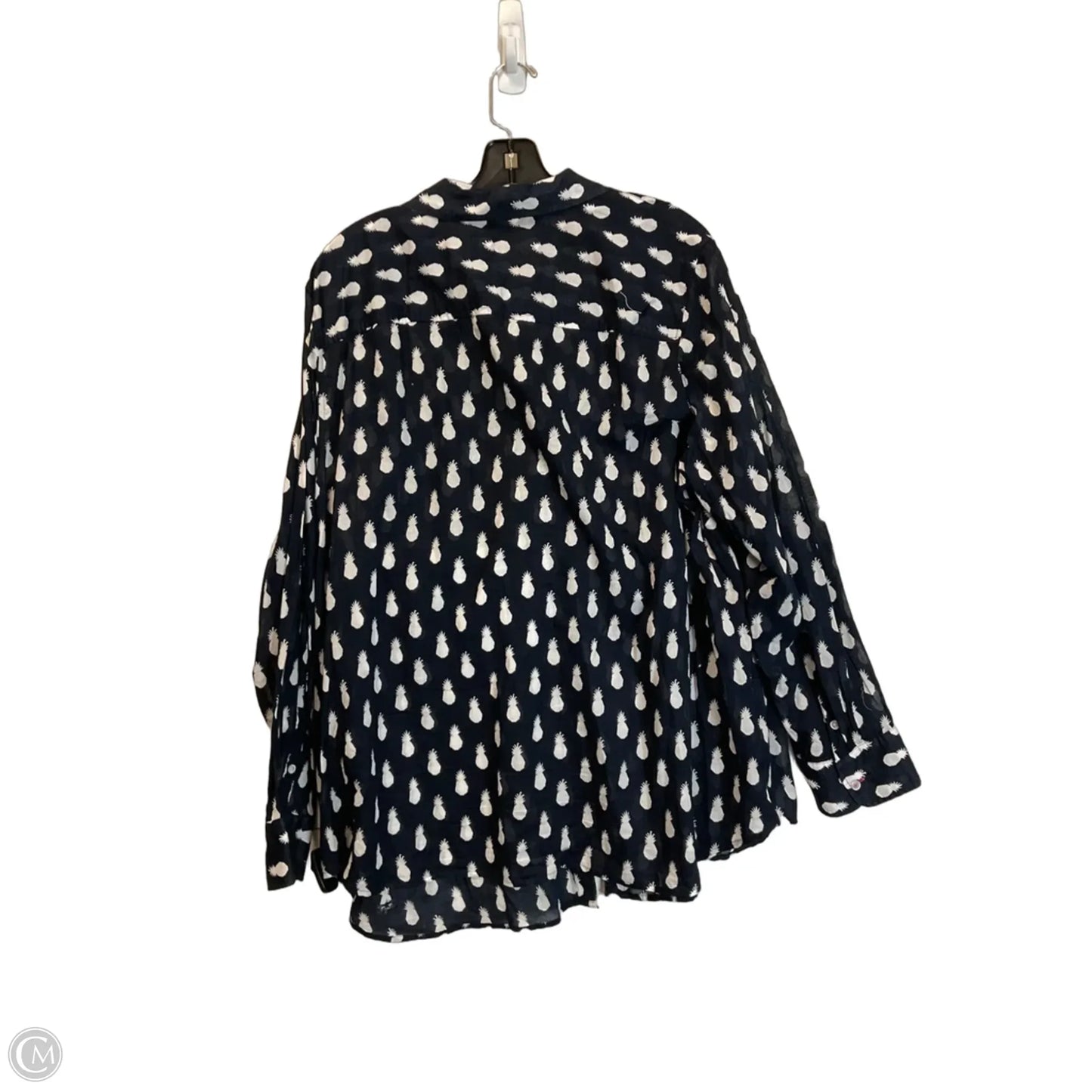 Top Long Sleeve By Talbots In Blue, Size: 2x