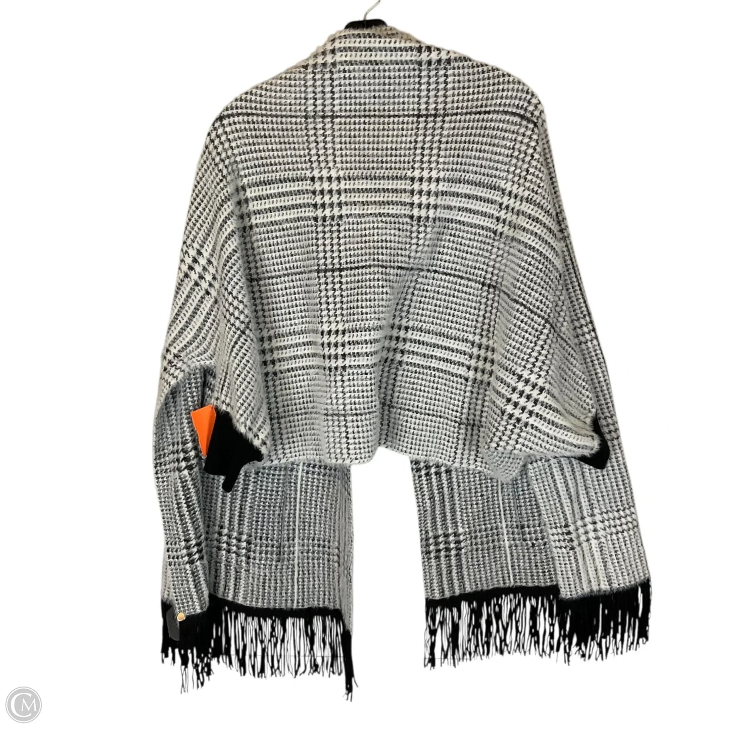 Shawl By Chicos In Black & Grey, Size: S/M