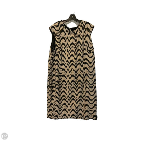 Dress Casual Midi By Karin Stevens In Tan, Size: 2x