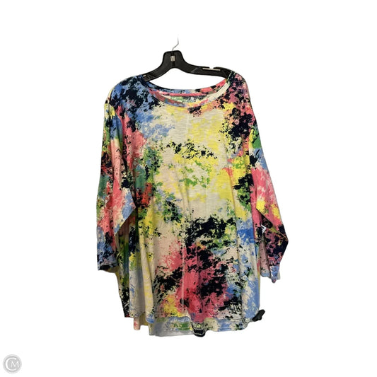 Top 3/4 Sleeve By West Bound In Multi-colored, Size: 3x