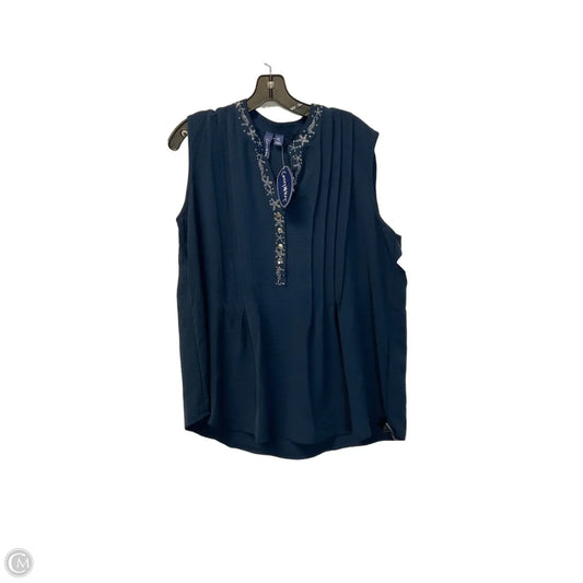 Top Sleeveless By Clothes Mentor In Navy, Size: Xl