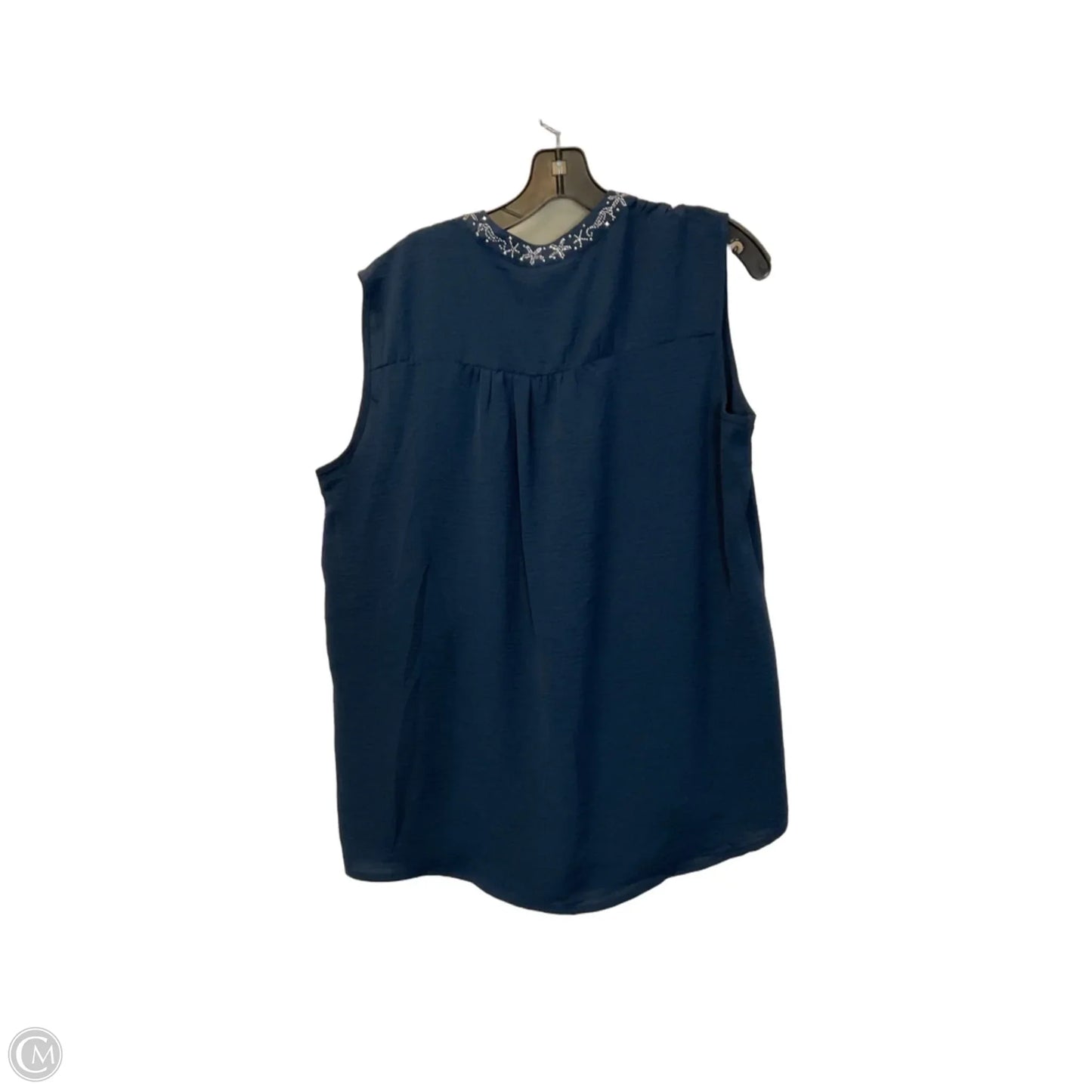 Top Sleeveless By Clothes Mentor In Navy, Size: Xl