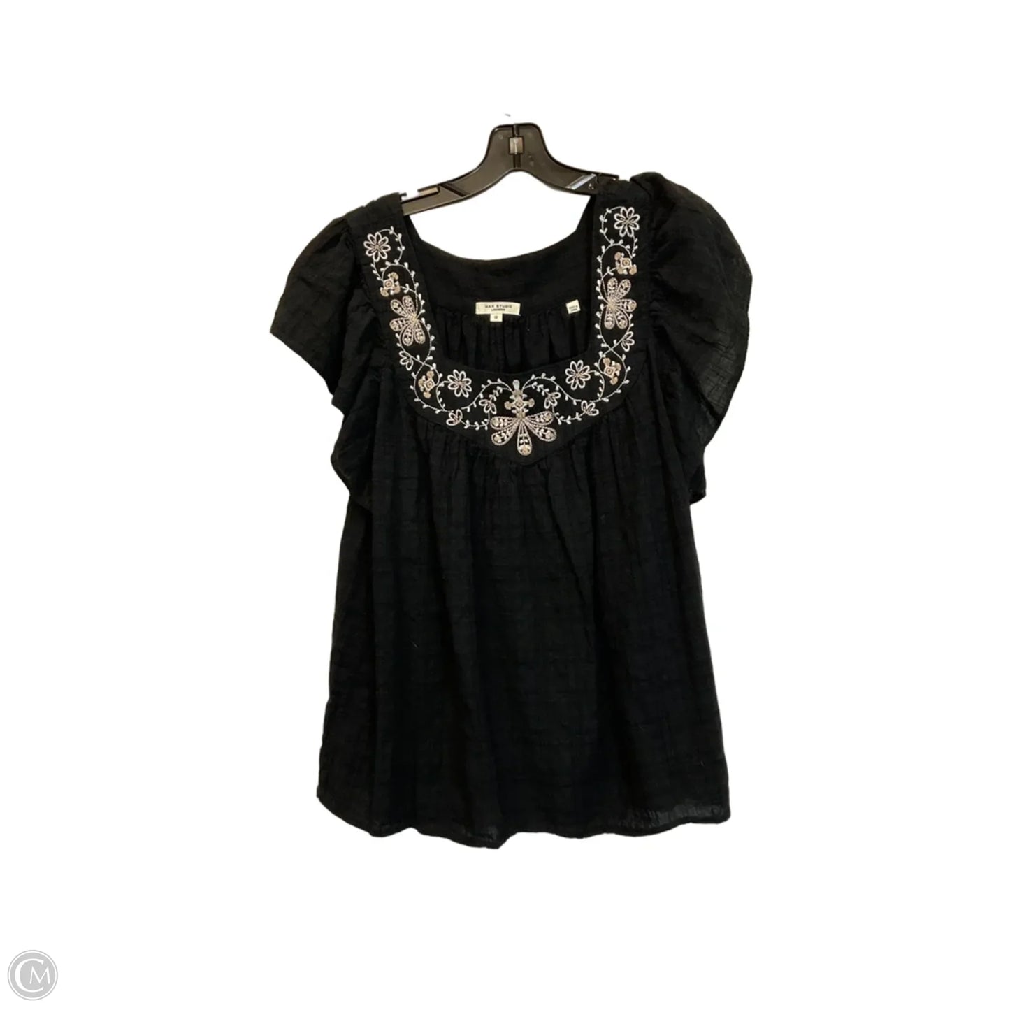 Top Sleeveless By Max Studio In Black, Size: 1x