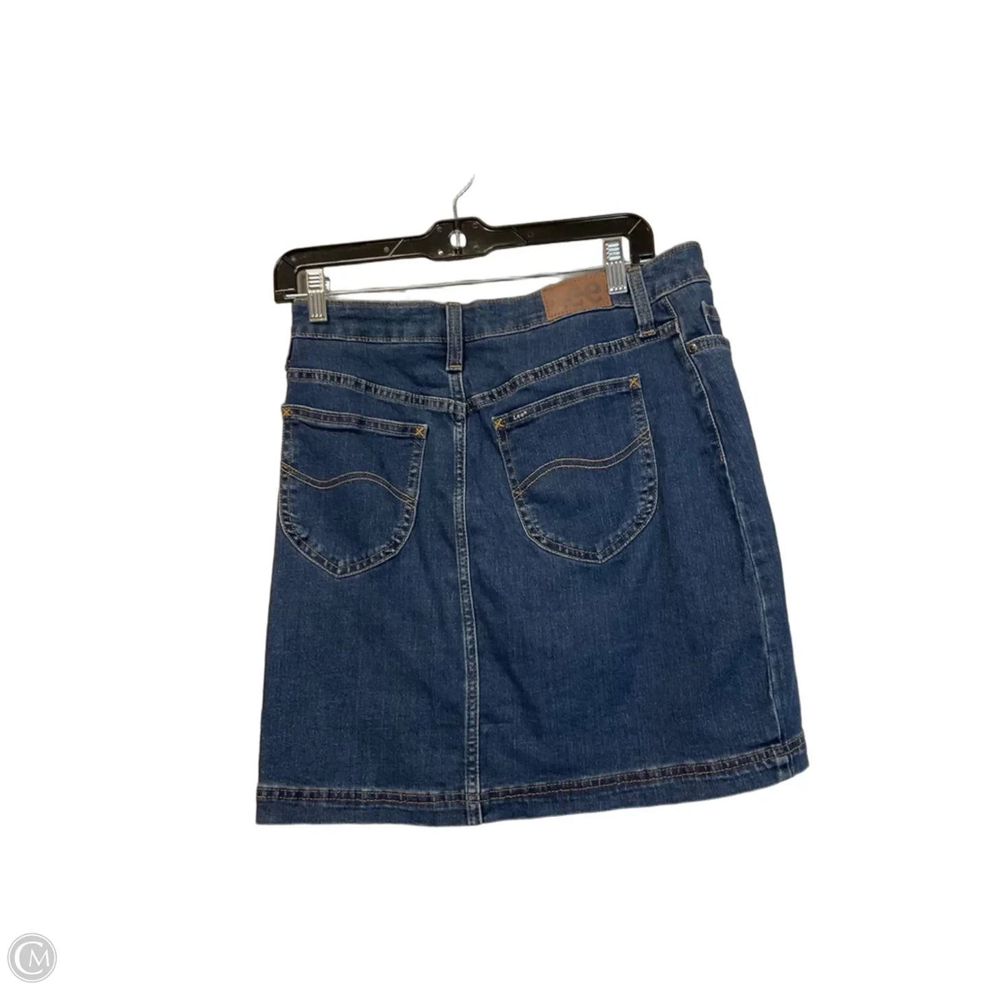 Skirt Mini & Short By Lee In Blue Denim, Size: M