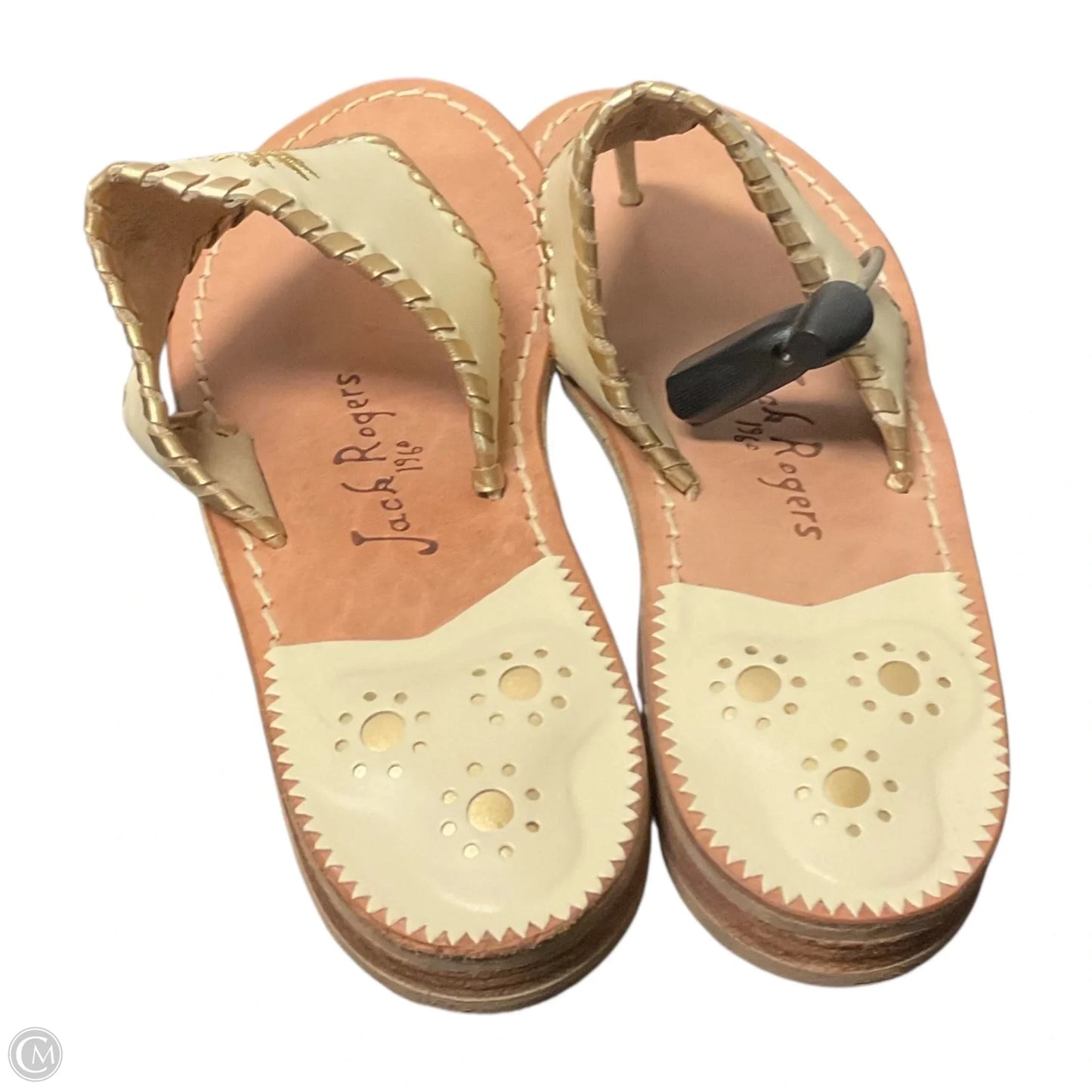 Sandals Flip Flops By Jack Rogers In Cream, Size: 6