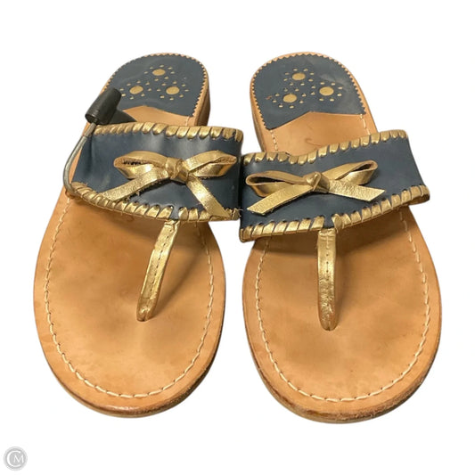 Sandals Flip Flops By Jack Rogers In Navy, Size: 6