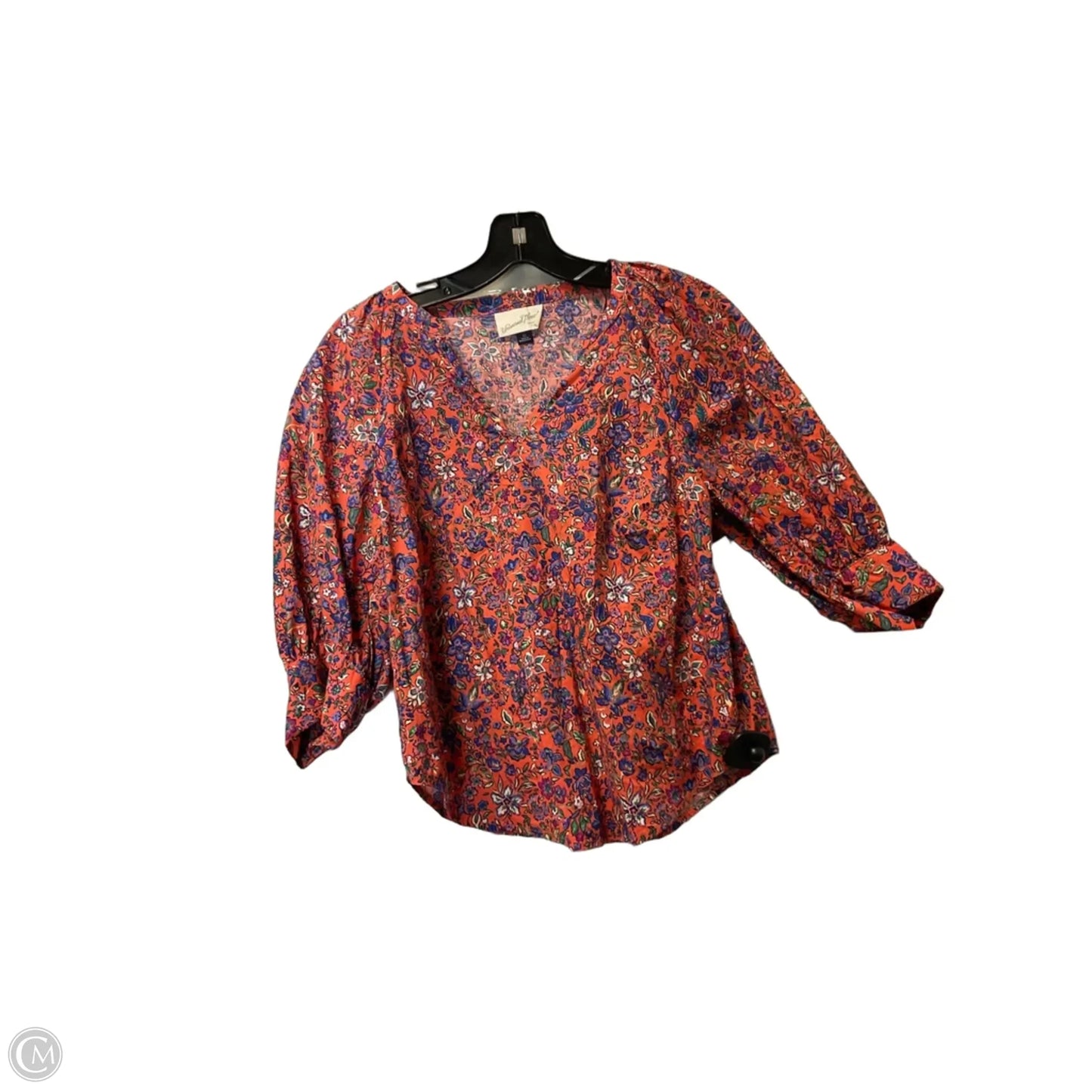 Top 3/4 Sleeve By Universal Thread In Orange, Size: Xs