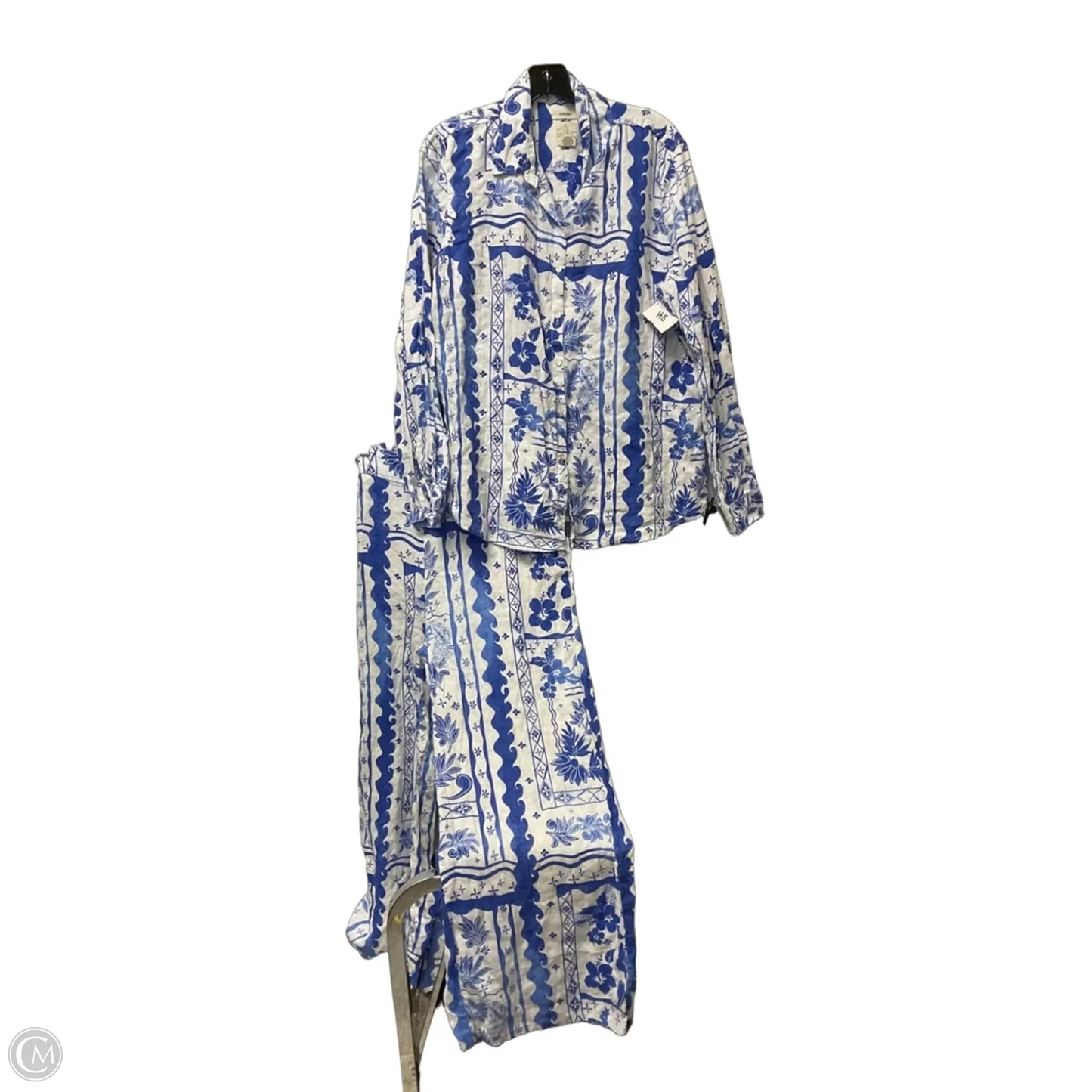Pants Set 2pc By Joie In Blue & White, Size: L