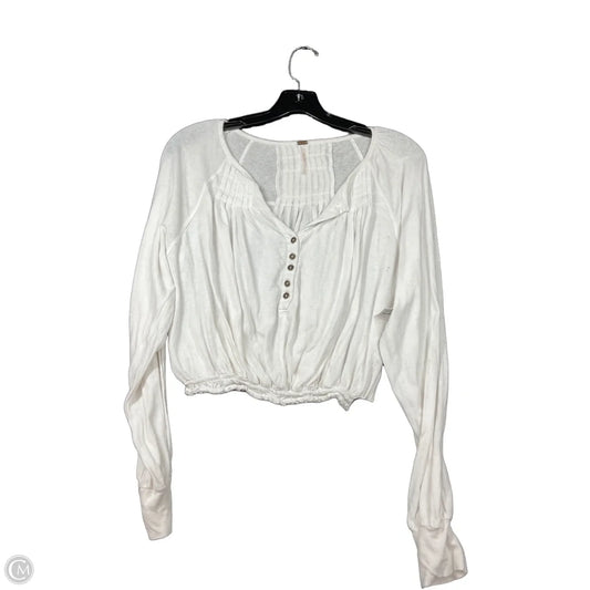 Top Long Sleeve By Free People In White, Size: S