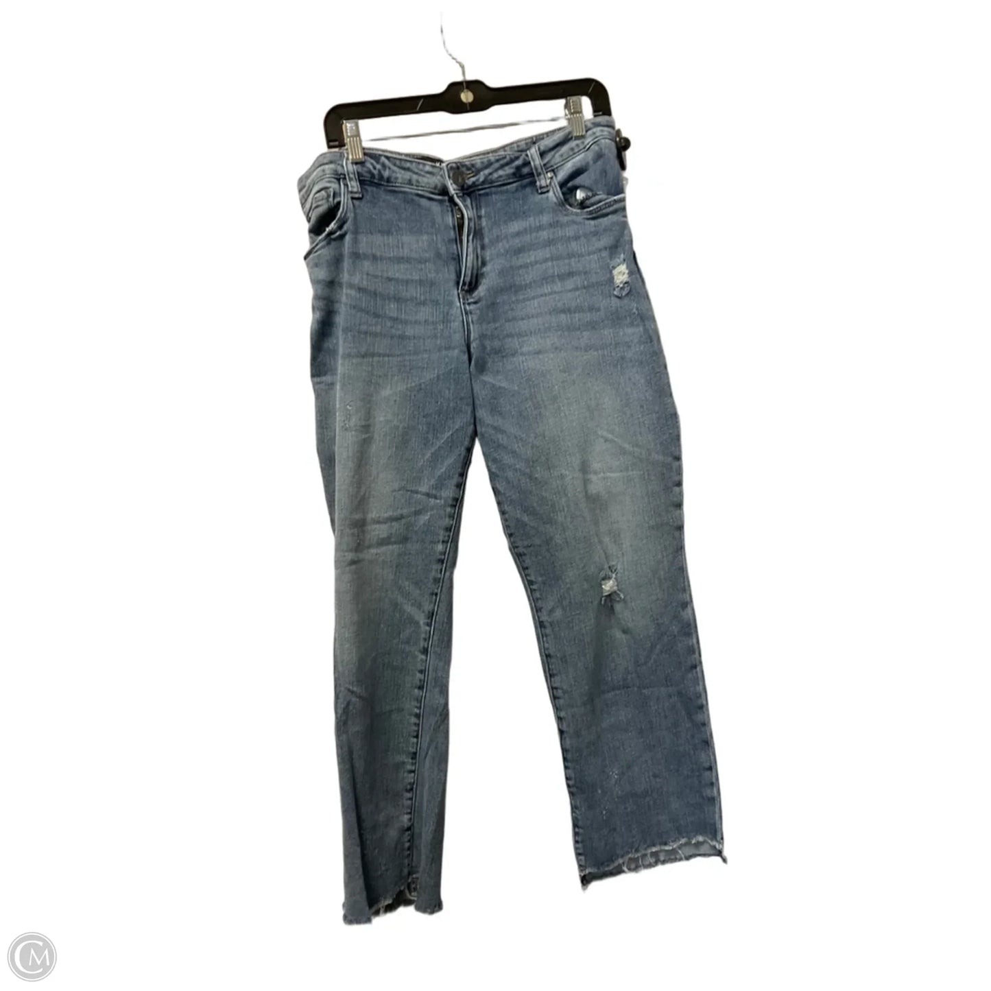 Jeans Straight By Kut In Blue Denim, Size: 16