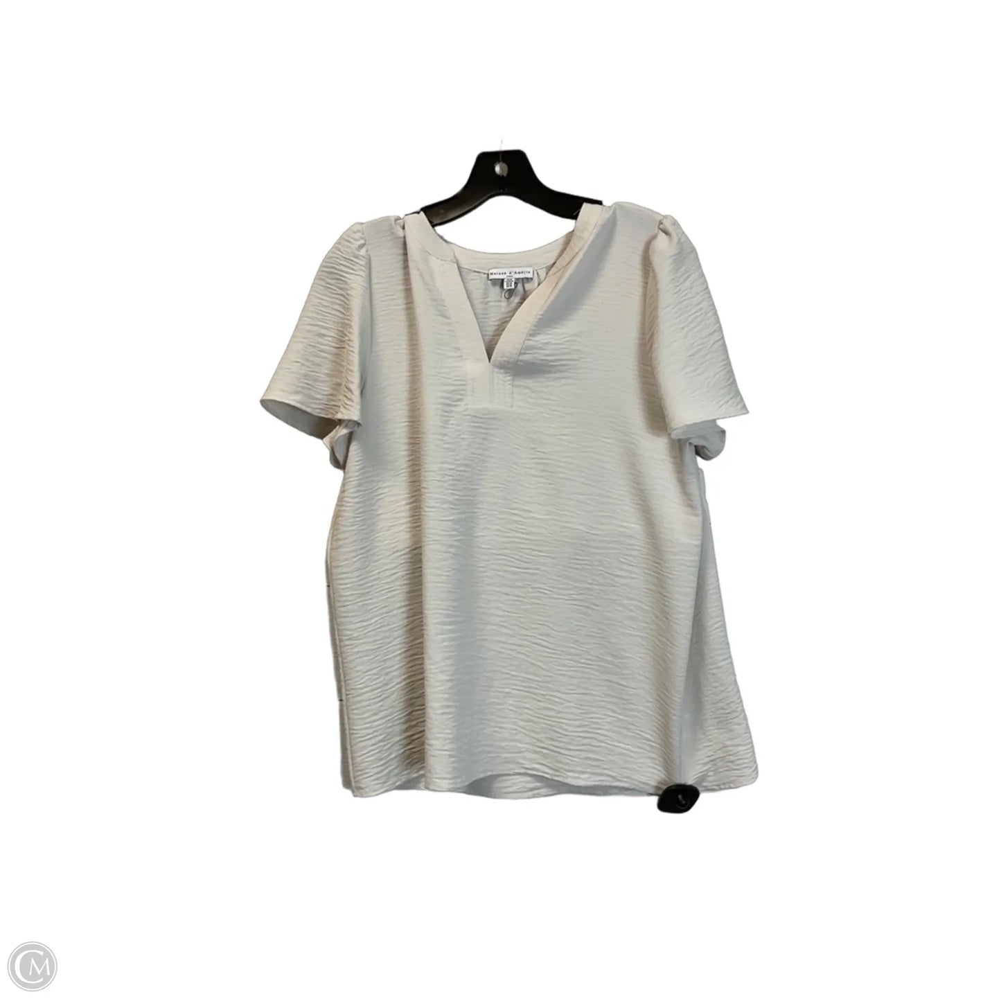 Top Short Sleeve By Maison Damelie In White, Size: M