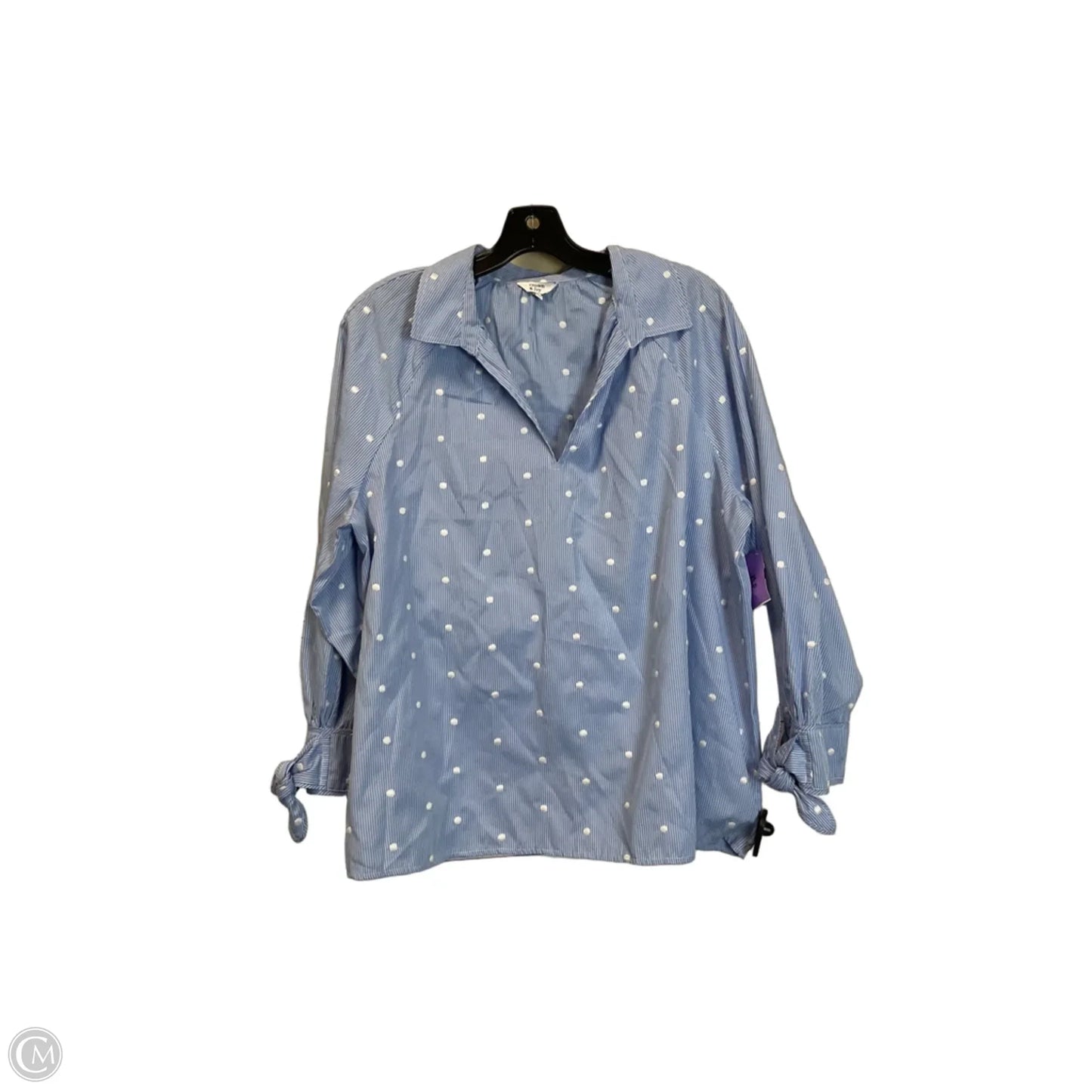 Top Long Sleeve By Crown And Ivy In Blue, Size: Xl