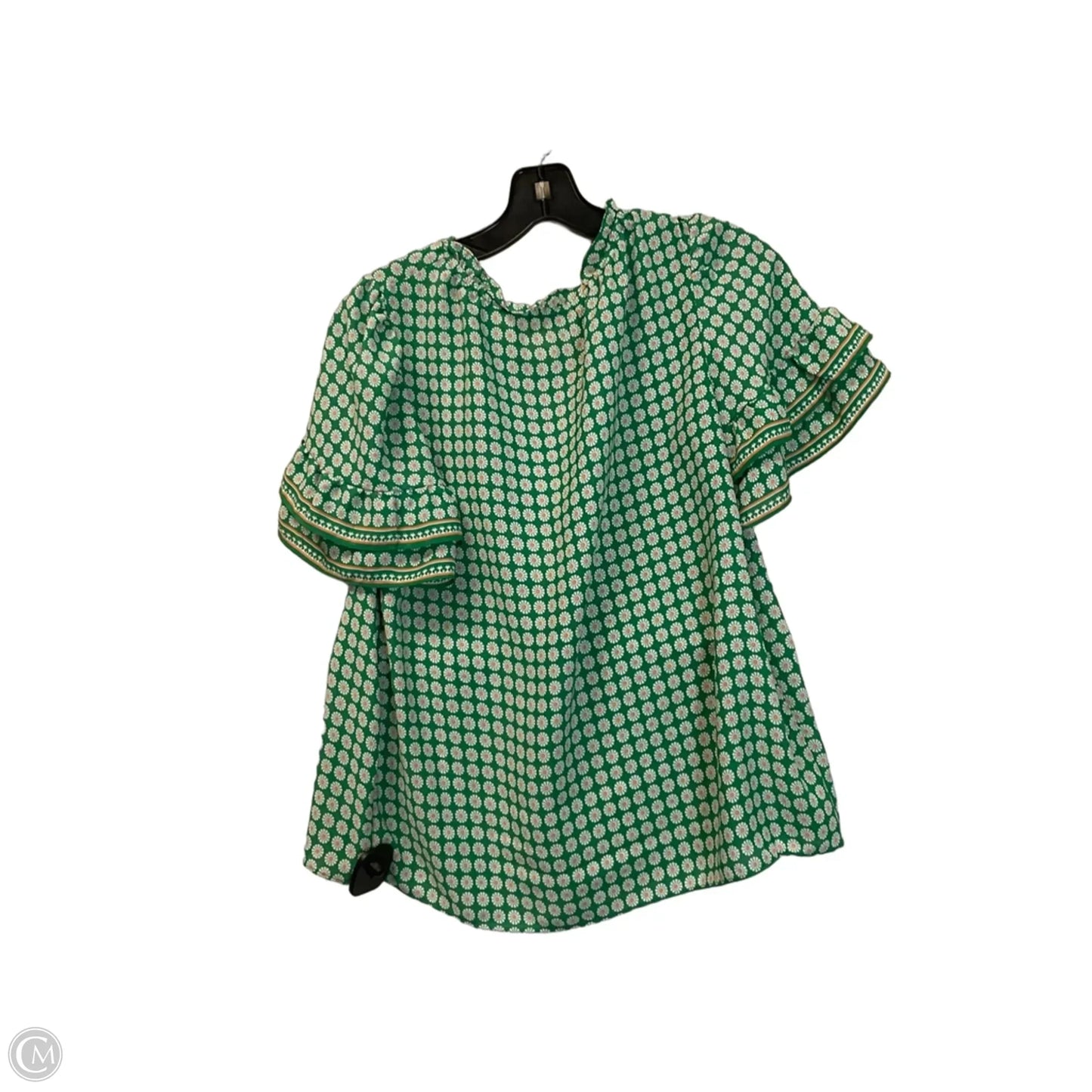 Top Short Sleeve By Max Studio In Green, Size: M