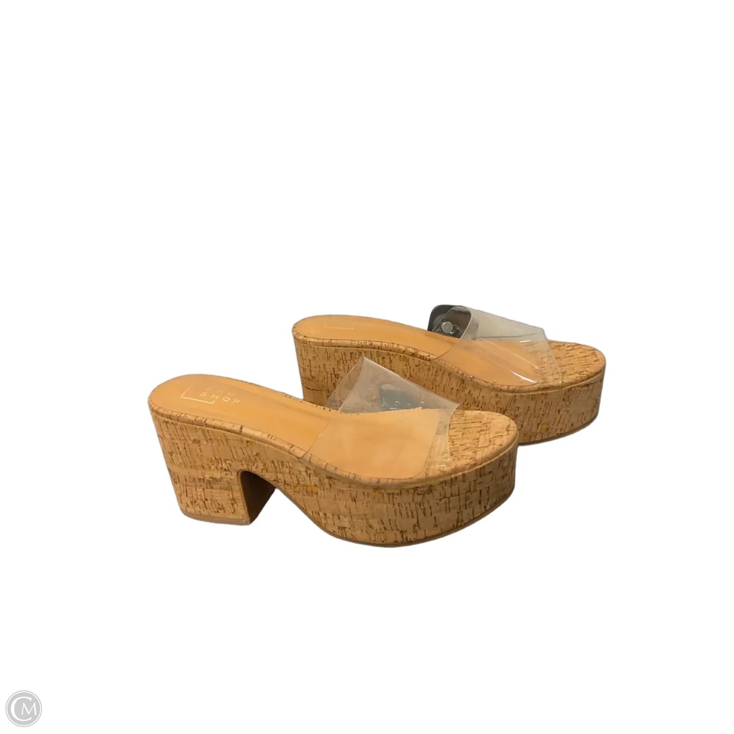 Sandals Heels Block By Shu Shop In Tan, Size: 10