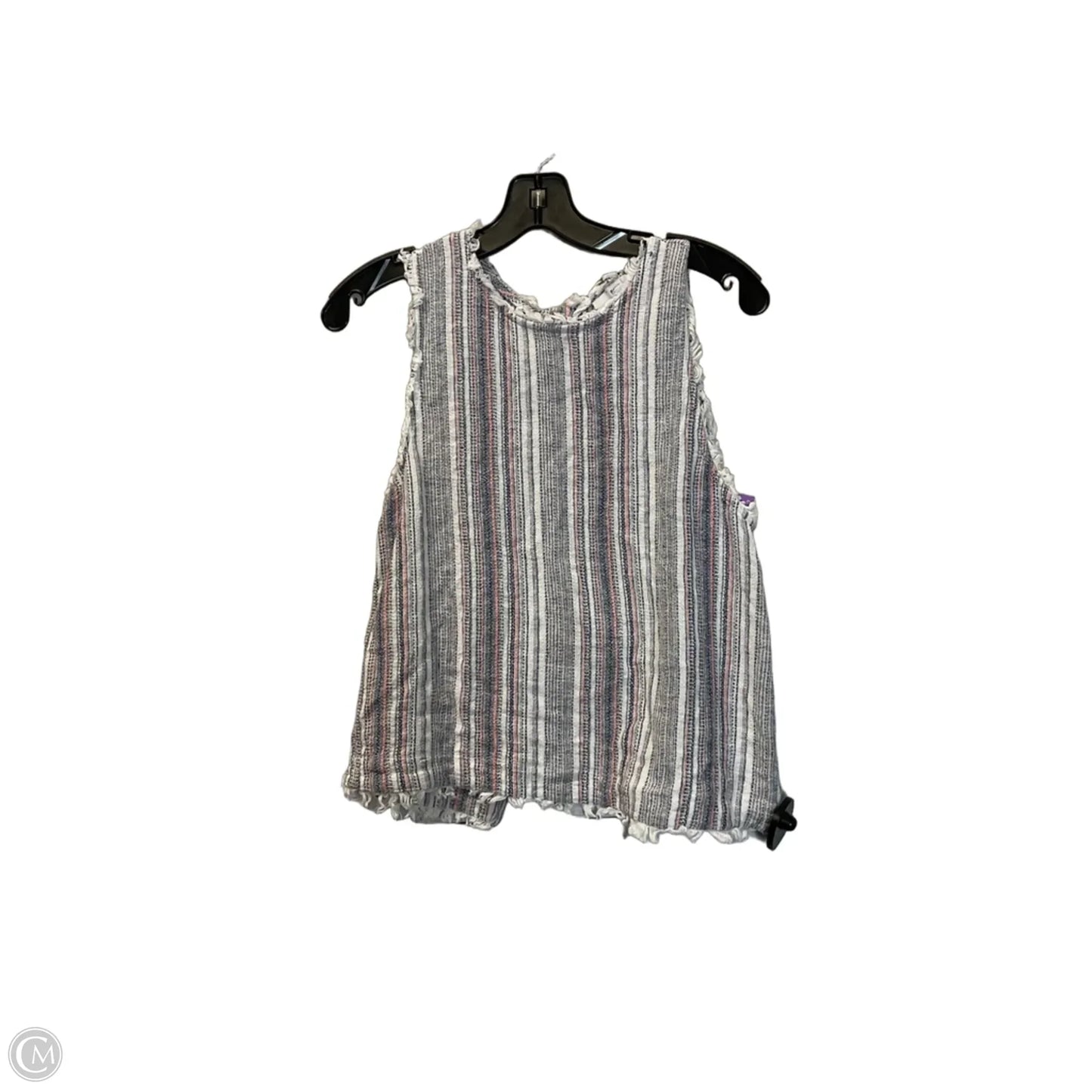 Top Sleeveless By Fate In Striped Pattern, Size: L