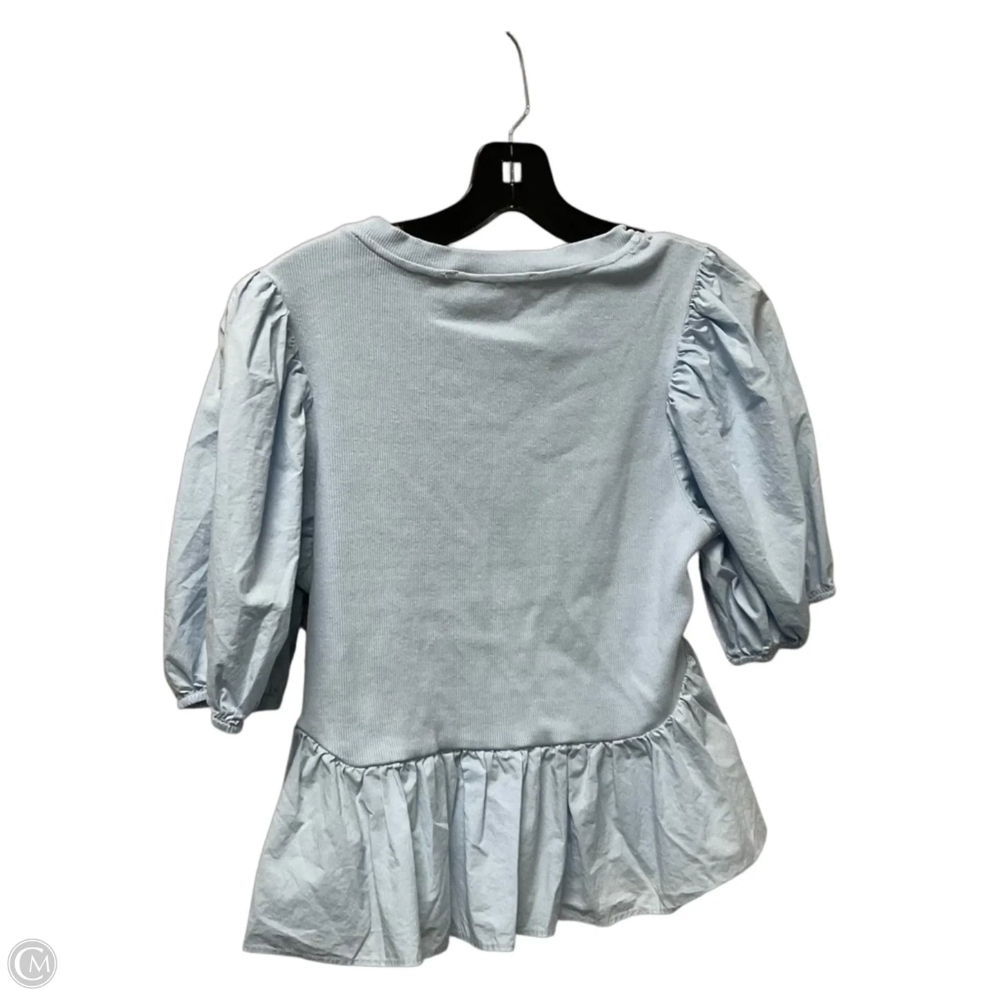 Top Short Sleeve By English Factory In Blue, Size: M