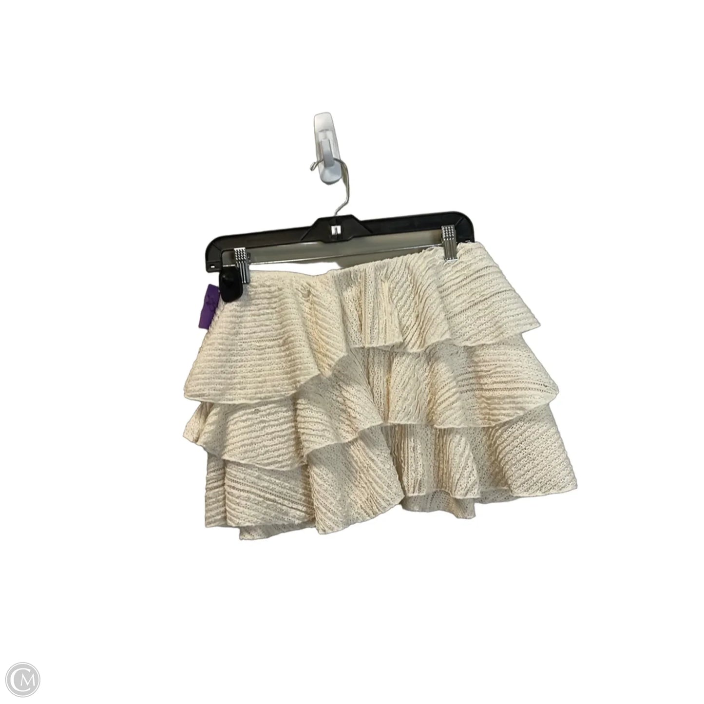 Skirt Mini & Short By Clothes Mentor In Cream, Size: 10