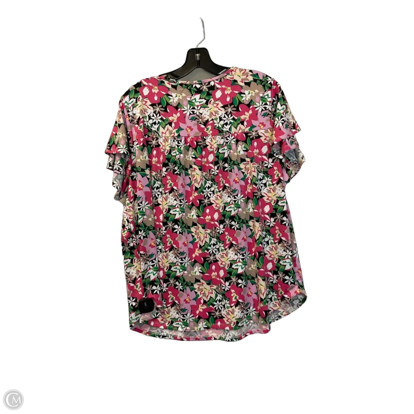 Top Short Sleeve By Robert Louis In Floral Print, Size: Xl