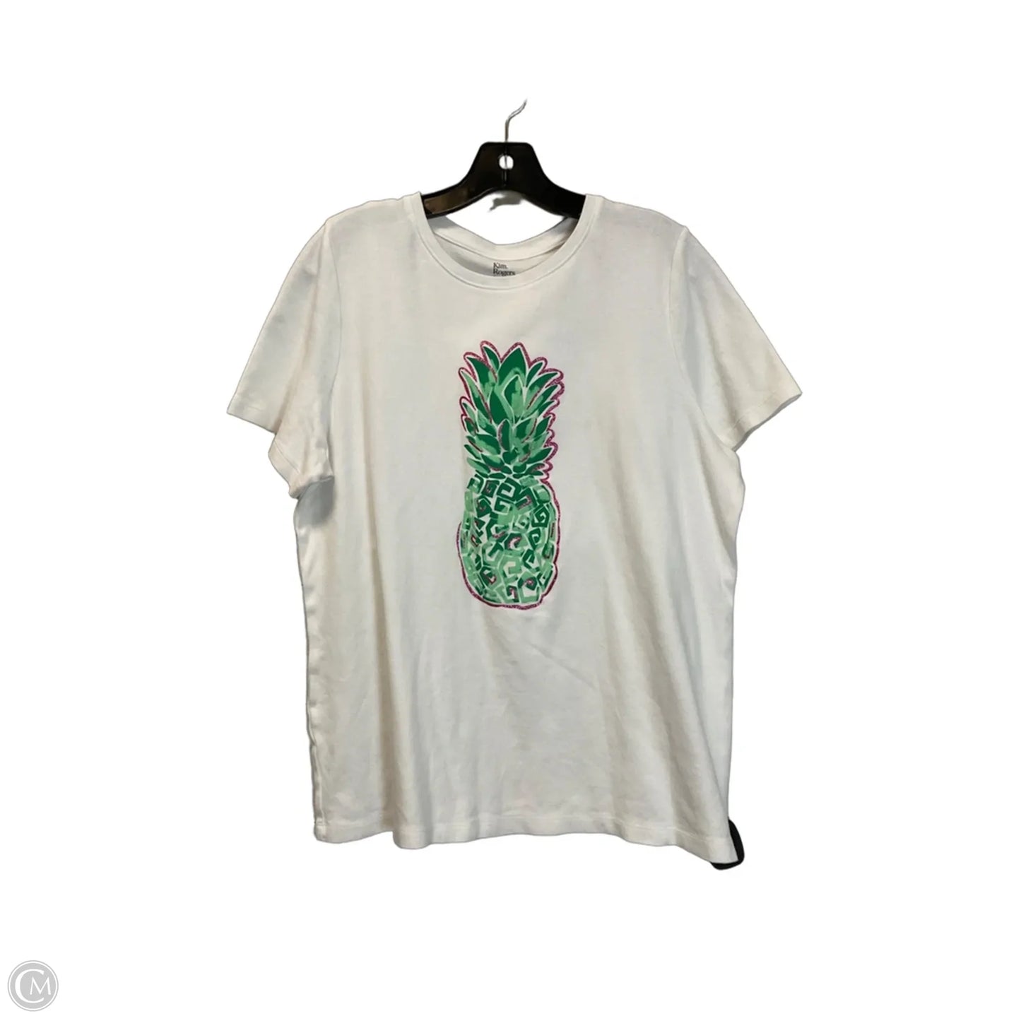 Top Short Sleeve Basic By Kim Rogers In White, Size: Xl