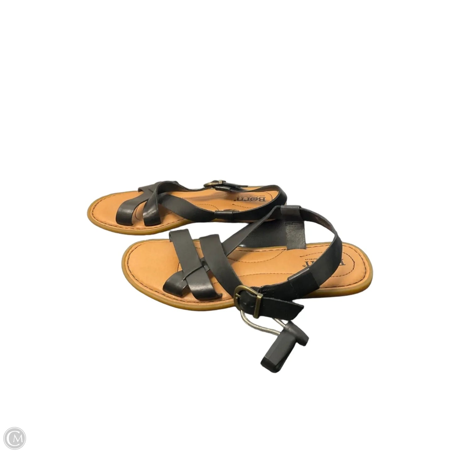 Sandals Flats By Born In Black & Brown, Size: 6