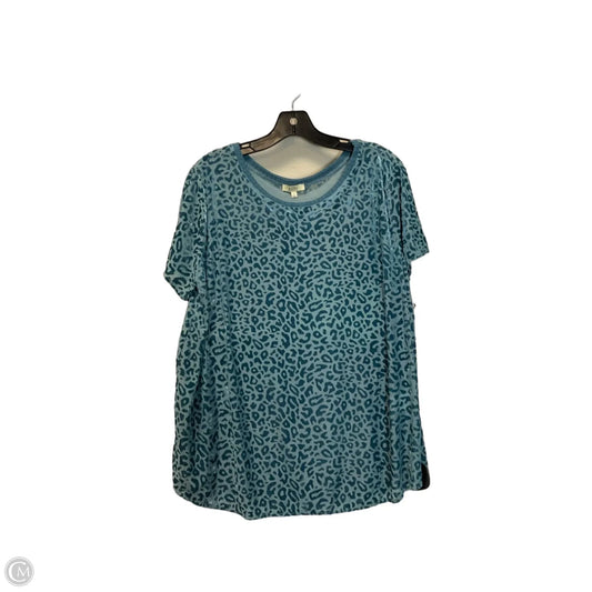 Top Short Sleeve By Kori America In Blue, Size: L