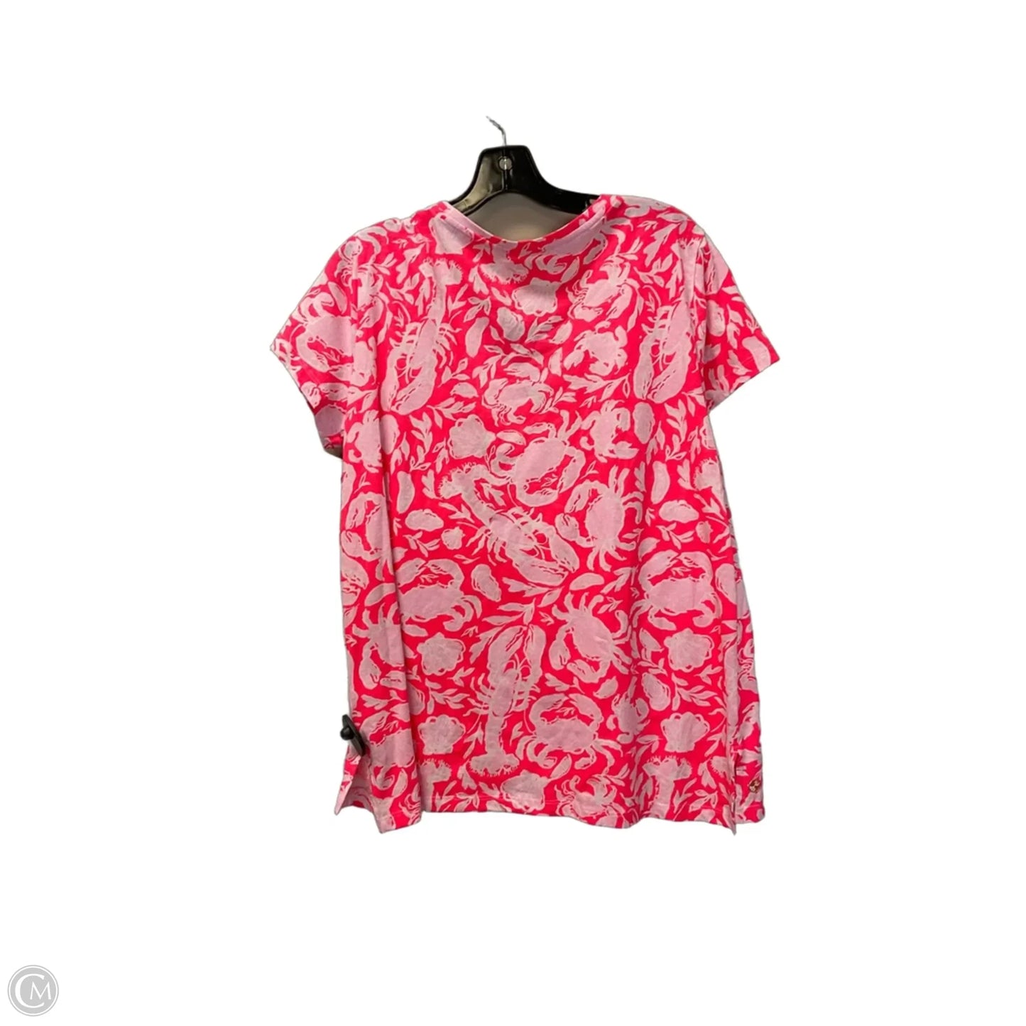 Top Short Sleeve Designer By Lilly Pulitzer In Pink, Size: Xl