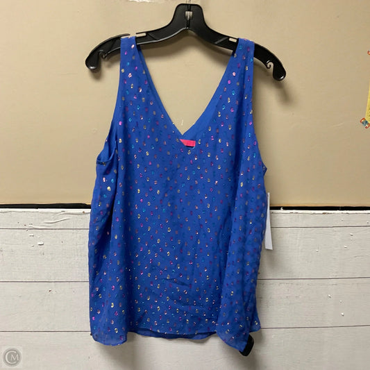 Top Sleeveless Designer By Lilly Pulitzer In Blue, Size: L