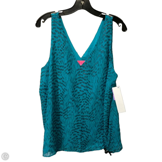 Top Sleeveless Designer By Lilly Pulitzer In Blue, Size: L