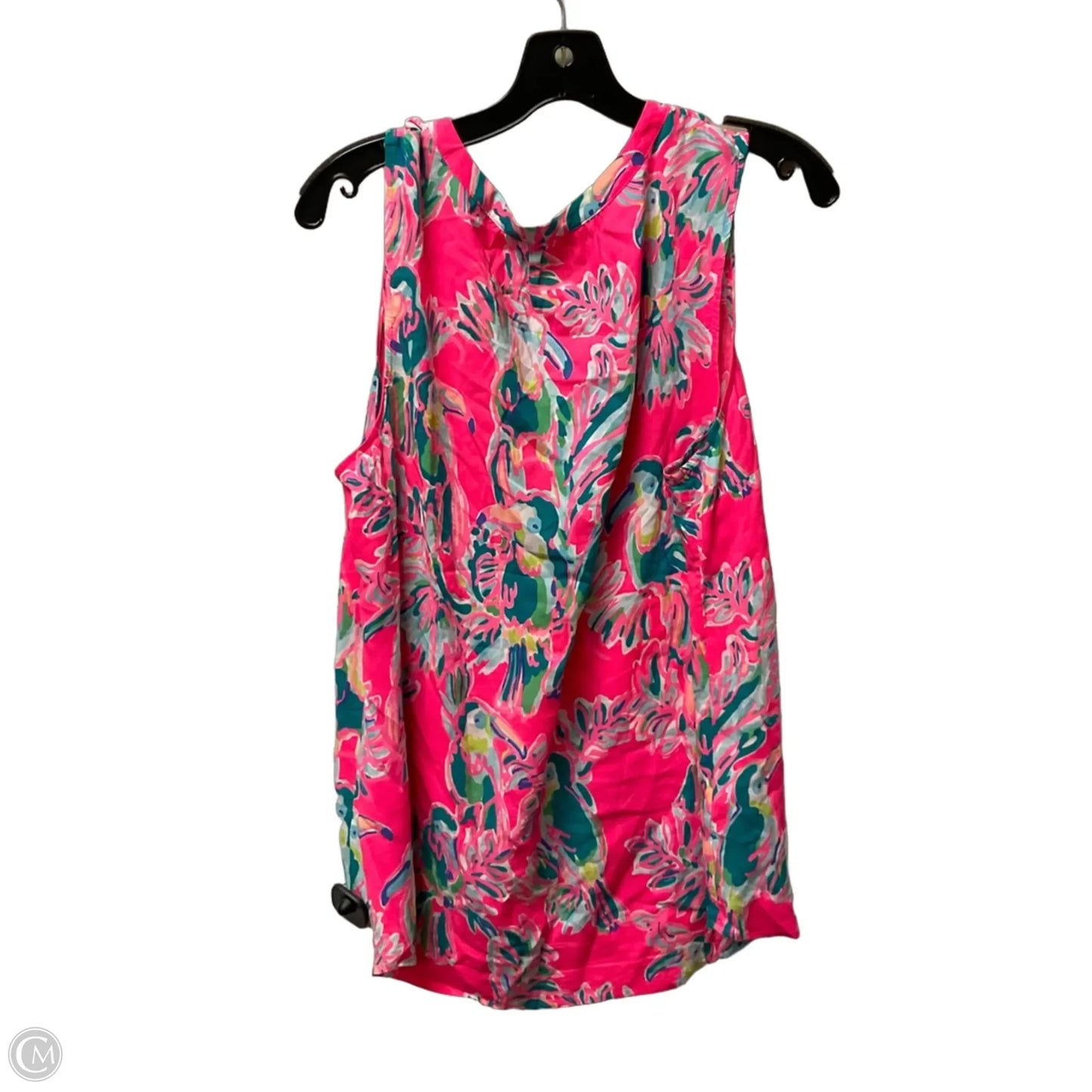 Top Sleeveless Designer By Lilly Pulitzer In Green & Pink, Size: Xl