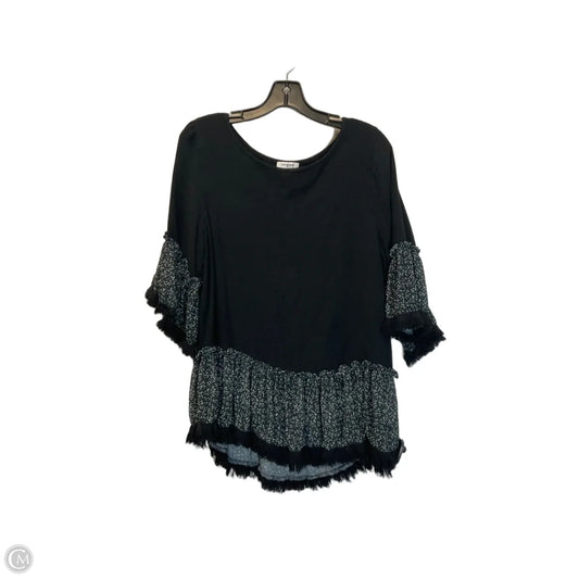 Top Short Sleeve By Umgee In Black, Size: M