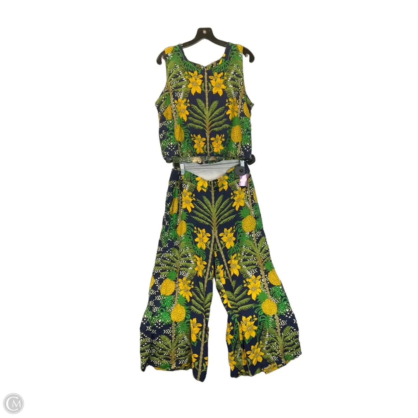Pants Set 2pc By Rose And Olive In Blue & Green, Size: Xl