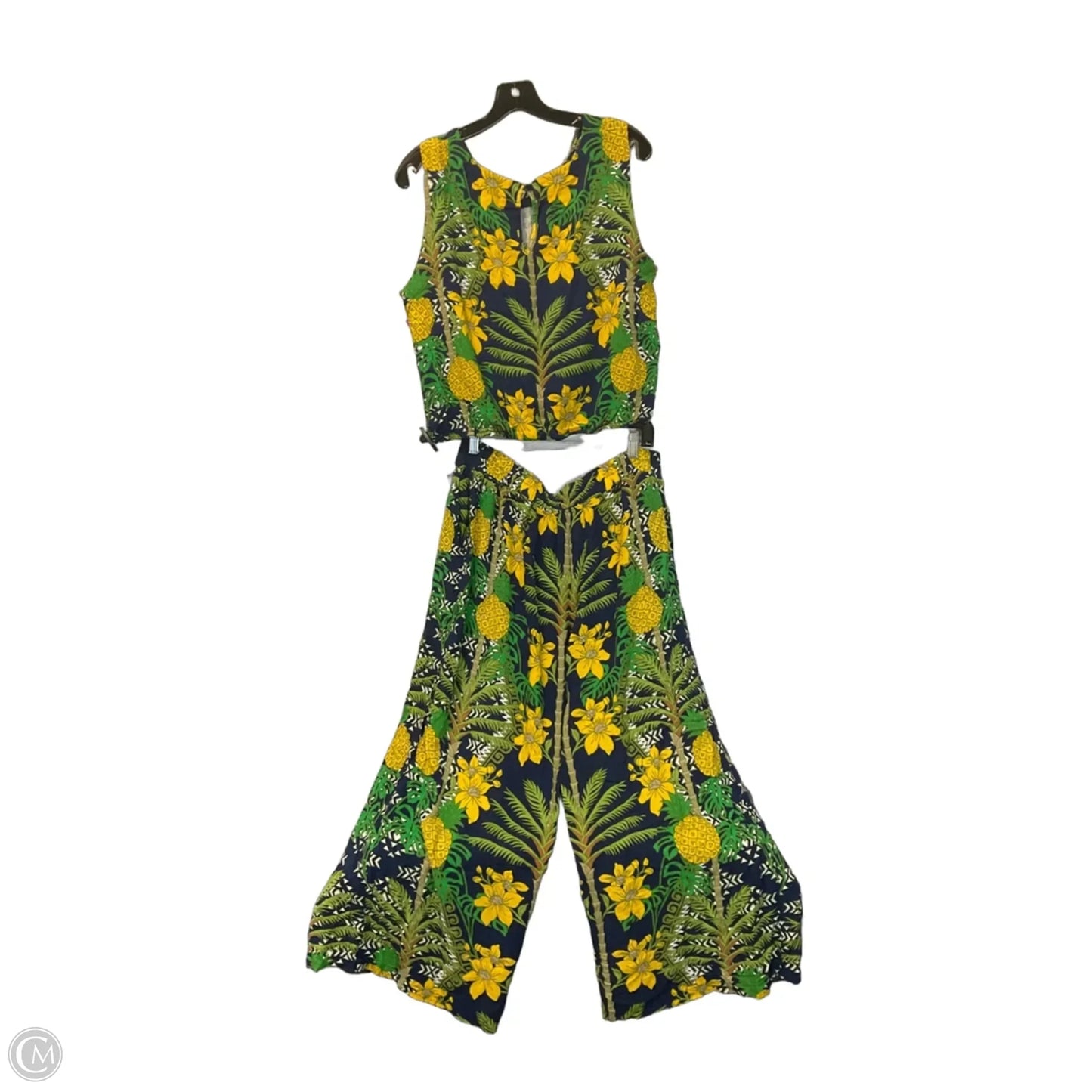 Pants Set 2pc By Rose And Olive In Blue & Green, Size: Xl